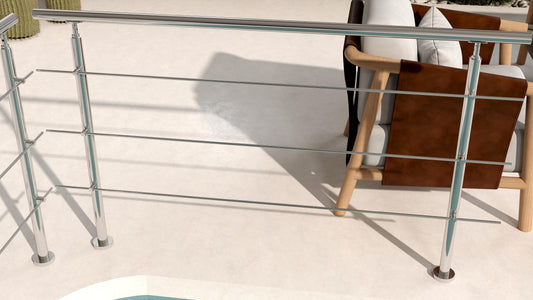 80cm Edelstahl Geländer Treppengeländer Handlauf Treppen Brüstung Innen und Außen