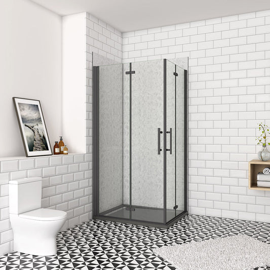 760x700 H.1850 mm Falttür Eckeinstieg für badezimmer