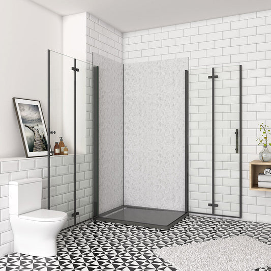 760x760 H.1850 mm Falttür Eckeinstieg badezimmer ideen