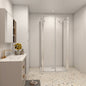 800x900 H.1950 mm zweitürig U Form Dusche Duschtasse Ablaufgarnitur für badezimmer