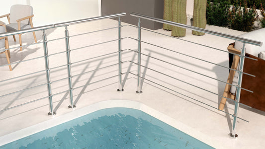 120 cm Edelstahl Geländer Treppengeländer Handlauf Treppen Brüstung Innen und Außen