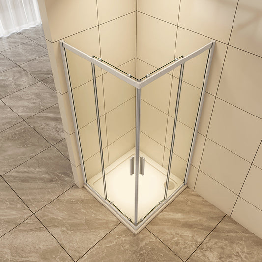 900x700 H.1850 mm Schiebetür grauweiss Eckeinstieg Duschtasse für badezimmer