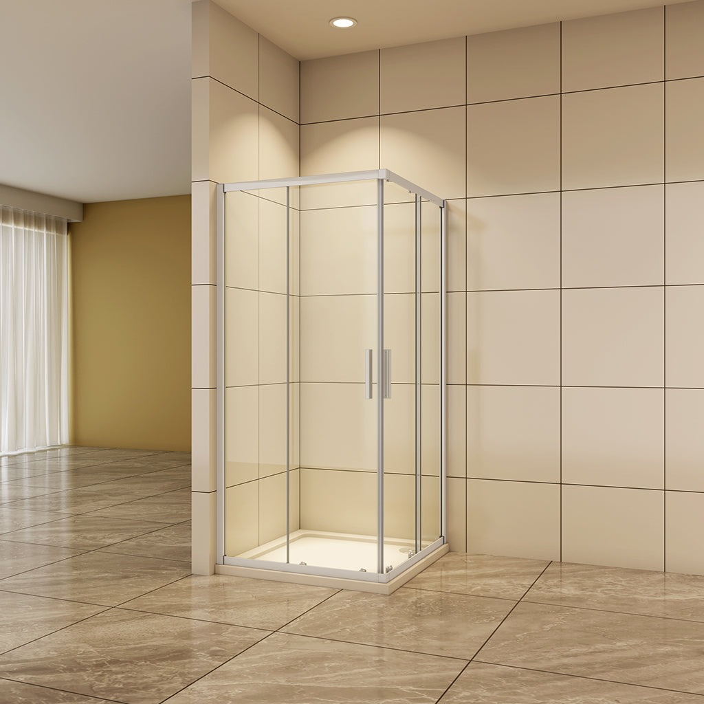 900x700 H.1850 mm Schiebetür grauweiss Eckeinstieg für badezimmer