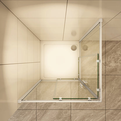 90x70 H.185 cm Schiebetür grauweiss Eckeinstieg für badezimmer