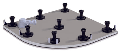 Zubehör Dusche Armatur Schürze & 9xStellfüße für rund 90x90cm  Duschtasse Duschwanne Bodenelemente