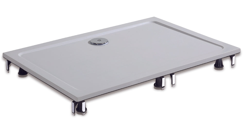 Zubehör Dusche Armatur Schürze & 8xStellfüße für 100x90cm  Duschtasse Duschwanne Bodenelemente