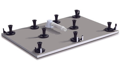 Zubehör Dusche Armatur Schürze & 9xStellfüße für 110x90cm  Duschtasse Duschwanne Bodenelemente