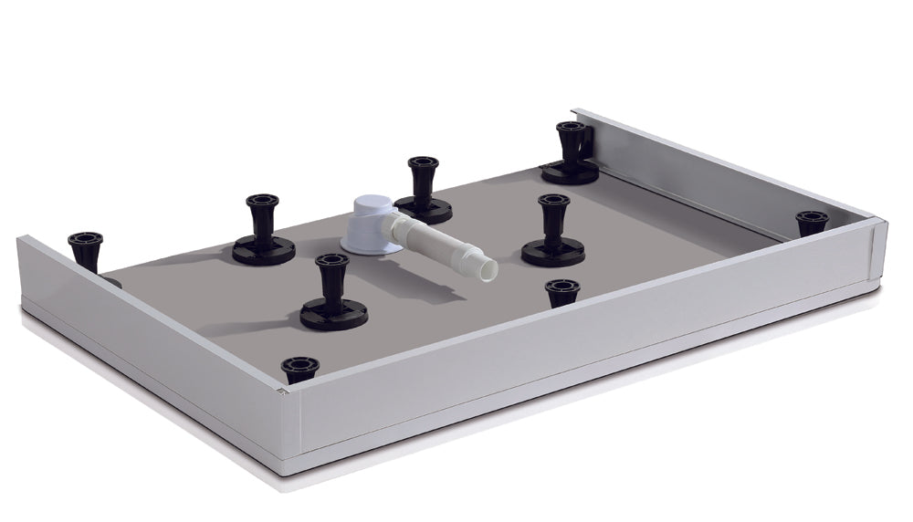 Zubehör Dusche Armatur Schürze & 9xStellfüße für 110x90cm  Duschtasse Duschwanne Bodenelemente