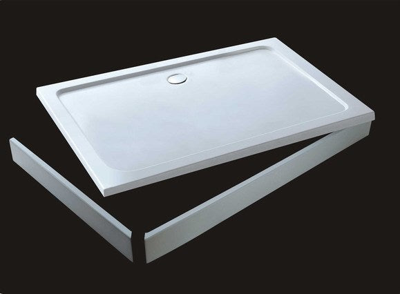 Zubehör Dusche Armatur Schürze & 8xStellfüße für 100x90cm  Duschtasse Duschwanne Bodenelemente