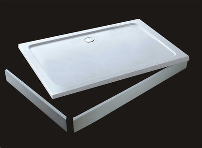 Zubehör Dusche Armatur Schürze & 8xStellfüße für 100x90cm  Duschtasse Duschwanne Bodenelemente