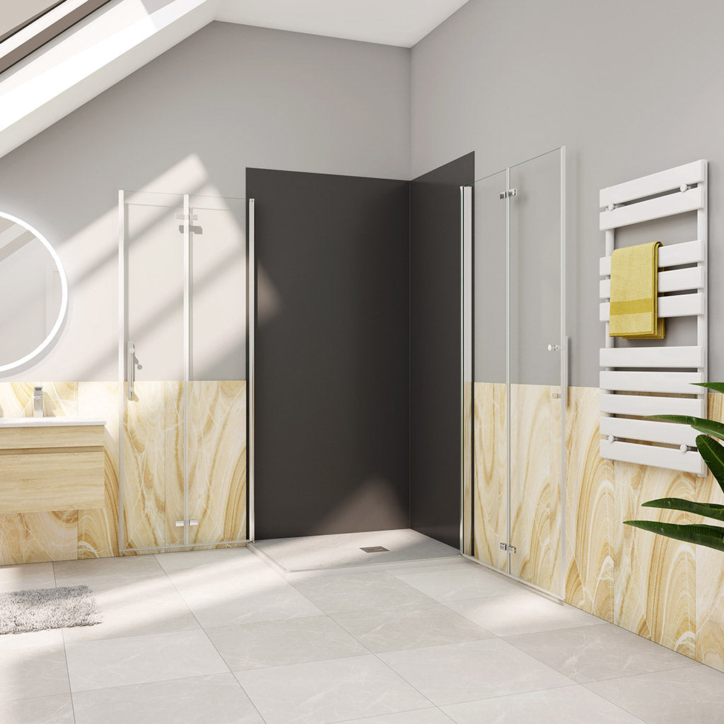 Duschkabine 800x800 H.1850 mm Falttür Eckeinstieg Wandverkleidung badezimmer ideen