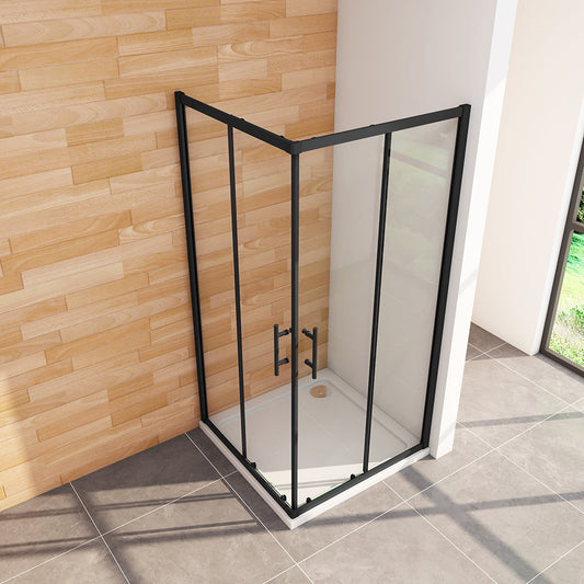 Duschkabine 80x80 H.195 cm Schiebetür Eckeinstieg Duschtasse badezimmer ideen