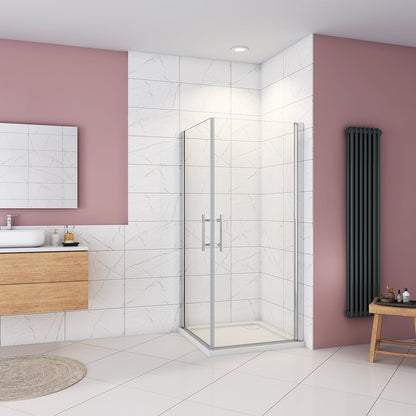 Duschkabinen Drehtür Eckeinstieg 90x90xH185cm Duschtasse badezimmer ideen