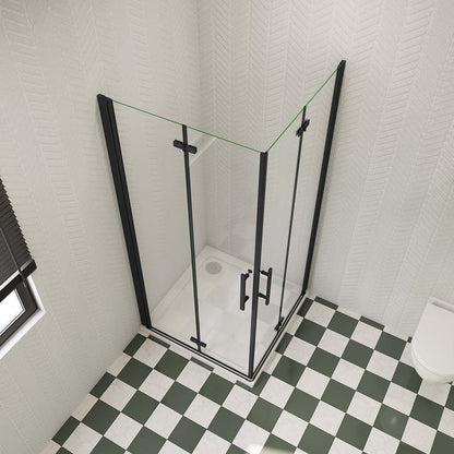 Falttür Eckeinstieg 100x76 H195 cm Duschwanne Duschablauf für badezimmer