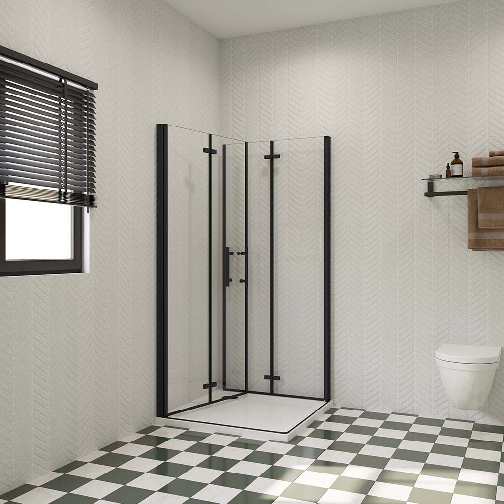Falttür Eckeinstieg 100x76 H195 cm Duschwanne badezimmer ideen