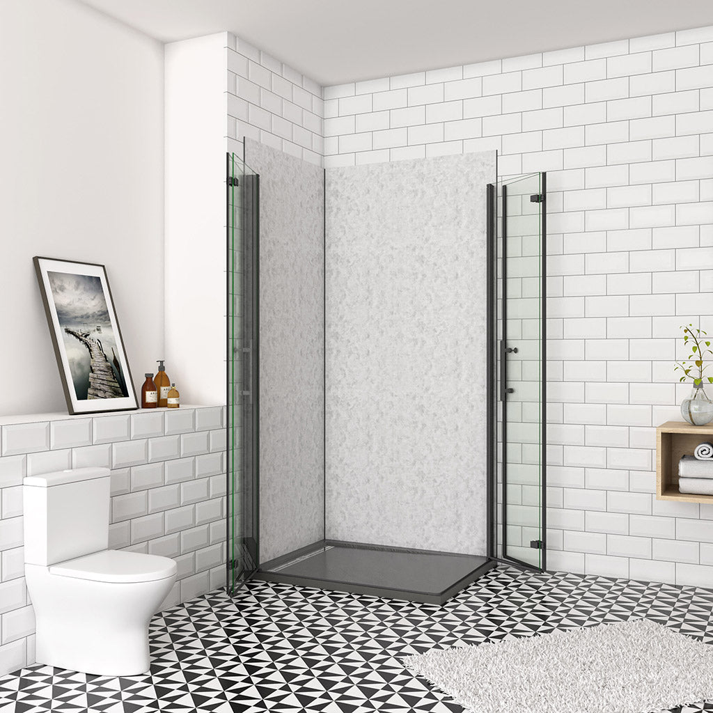 Falttür Eckeinstieg 76x70xH.185cm für badezimmer