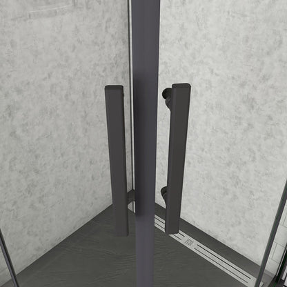Falttür Runddusche Eckeinstieg 80x80 H195 cm Duschwanne Duschablauf duschrückwände