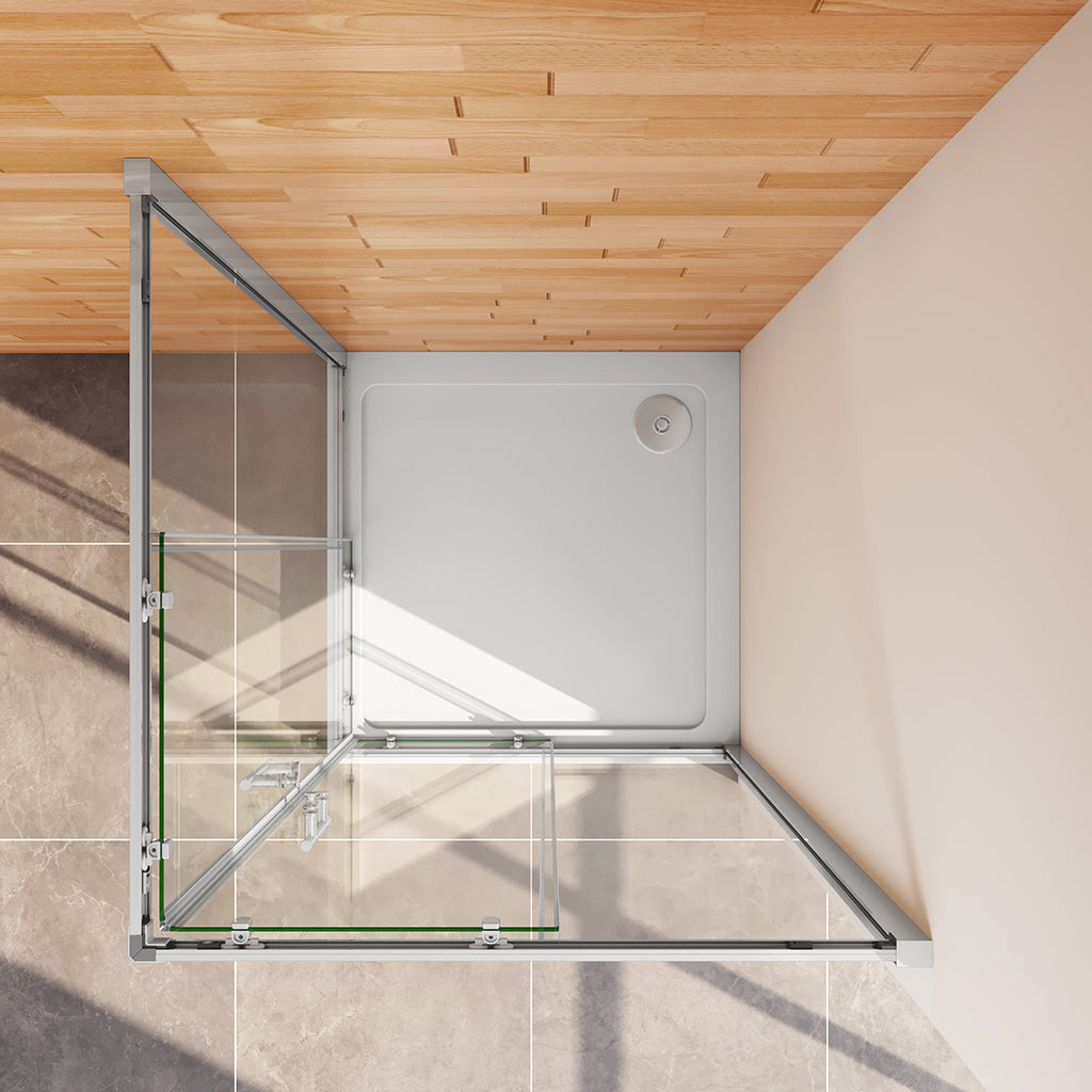 Schiebetür Eckeinstieg 900x760xH.1850mm Duschtasse