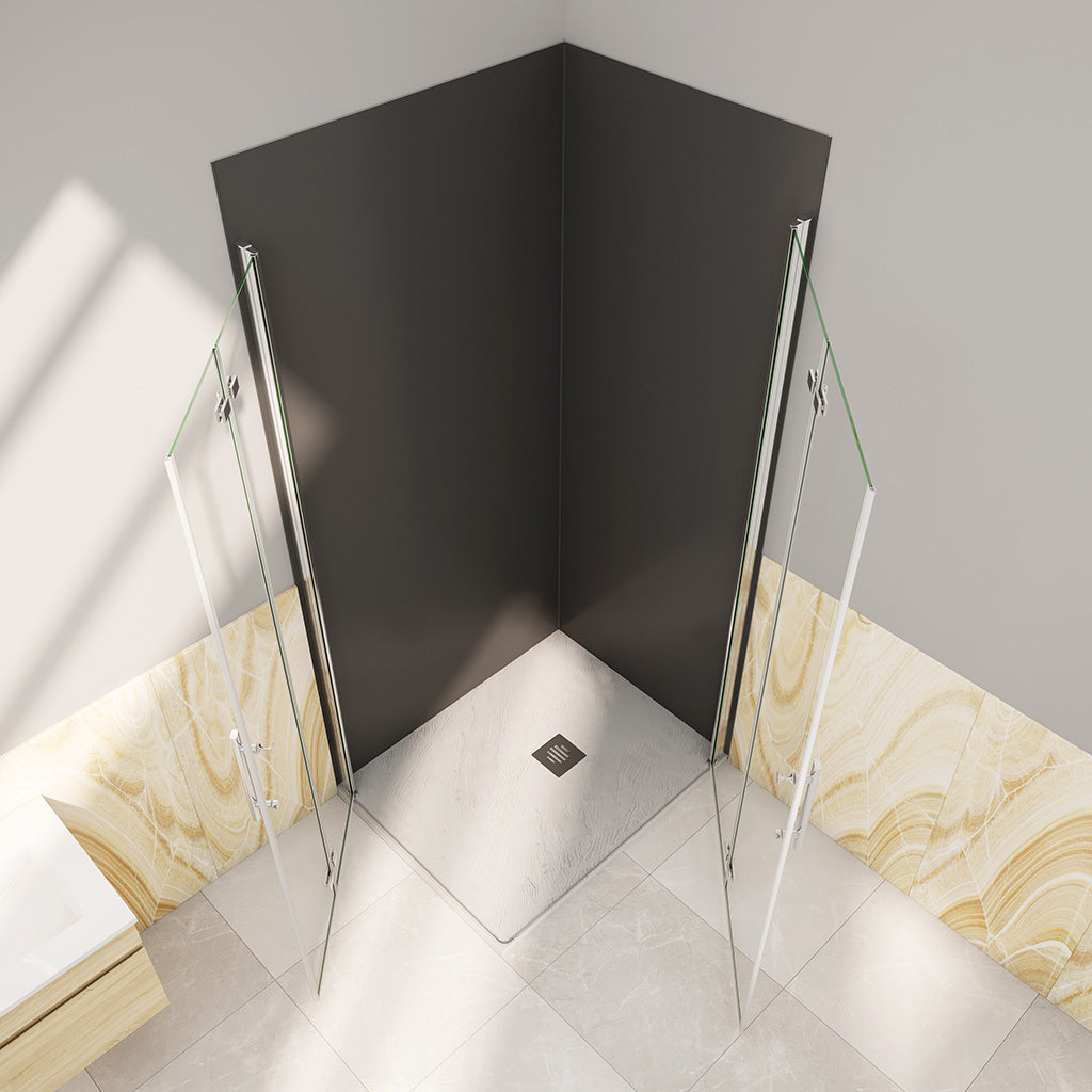 ozean 100x100 Falttür Eckeinstieg Duschwandpaneele cm für badezimmer