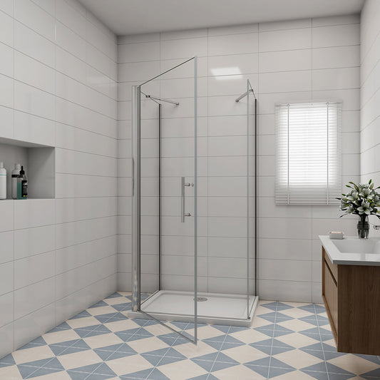 ozean Duschkabine 90x90 Drehtür U-Form cm für badezimmer
