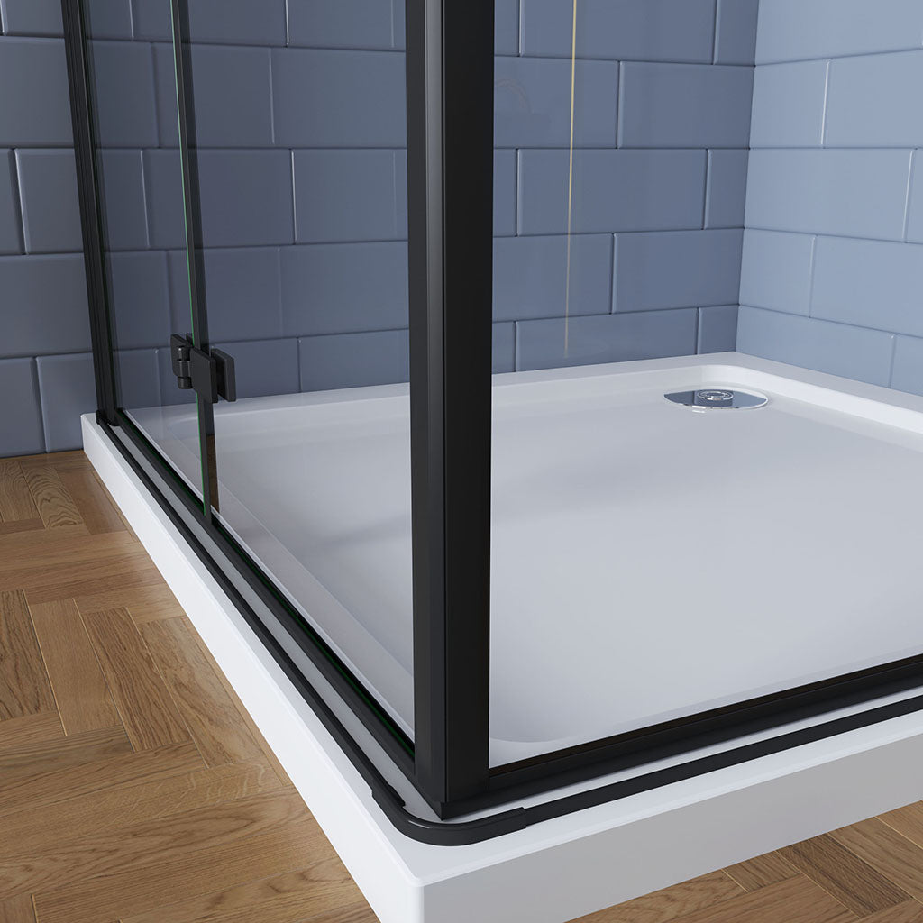 ozean duschkabine 100x76 H195 cm duschkabinen eckeinstieg duschwanne ablaufgarnitur für badezimmer