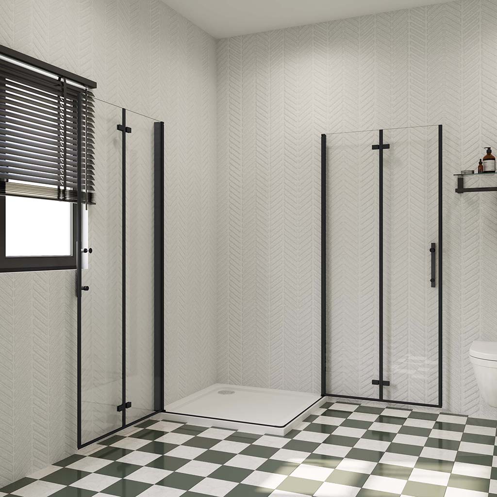 ozeansanitaer nano glas 110x76 Falttür Eckeinstieg Duschtasse cm für badezimmer